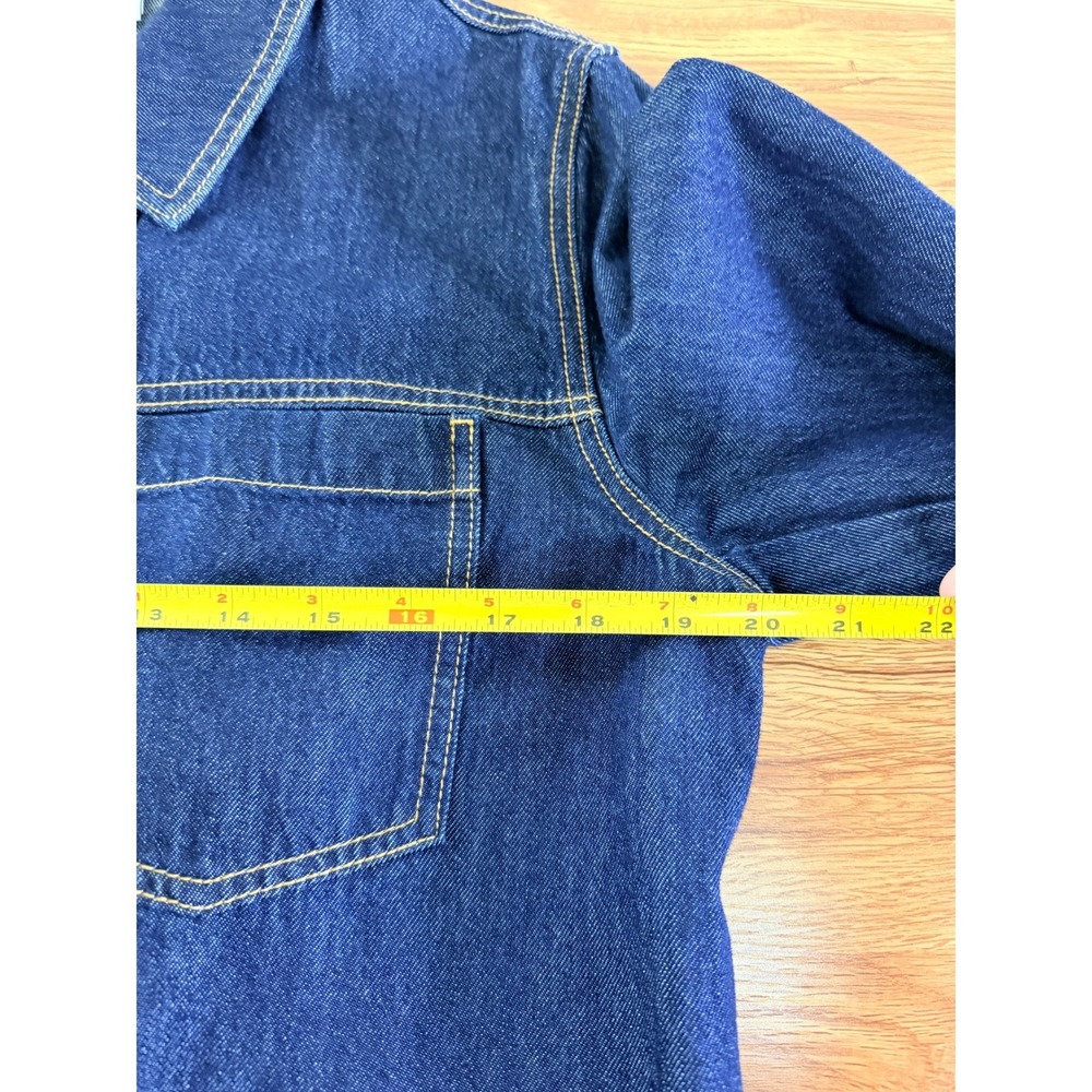 CAbi Chore Jacket Style 3910 Dark Wash Denim Belted Utility Jacket M - Picture 12 of 15